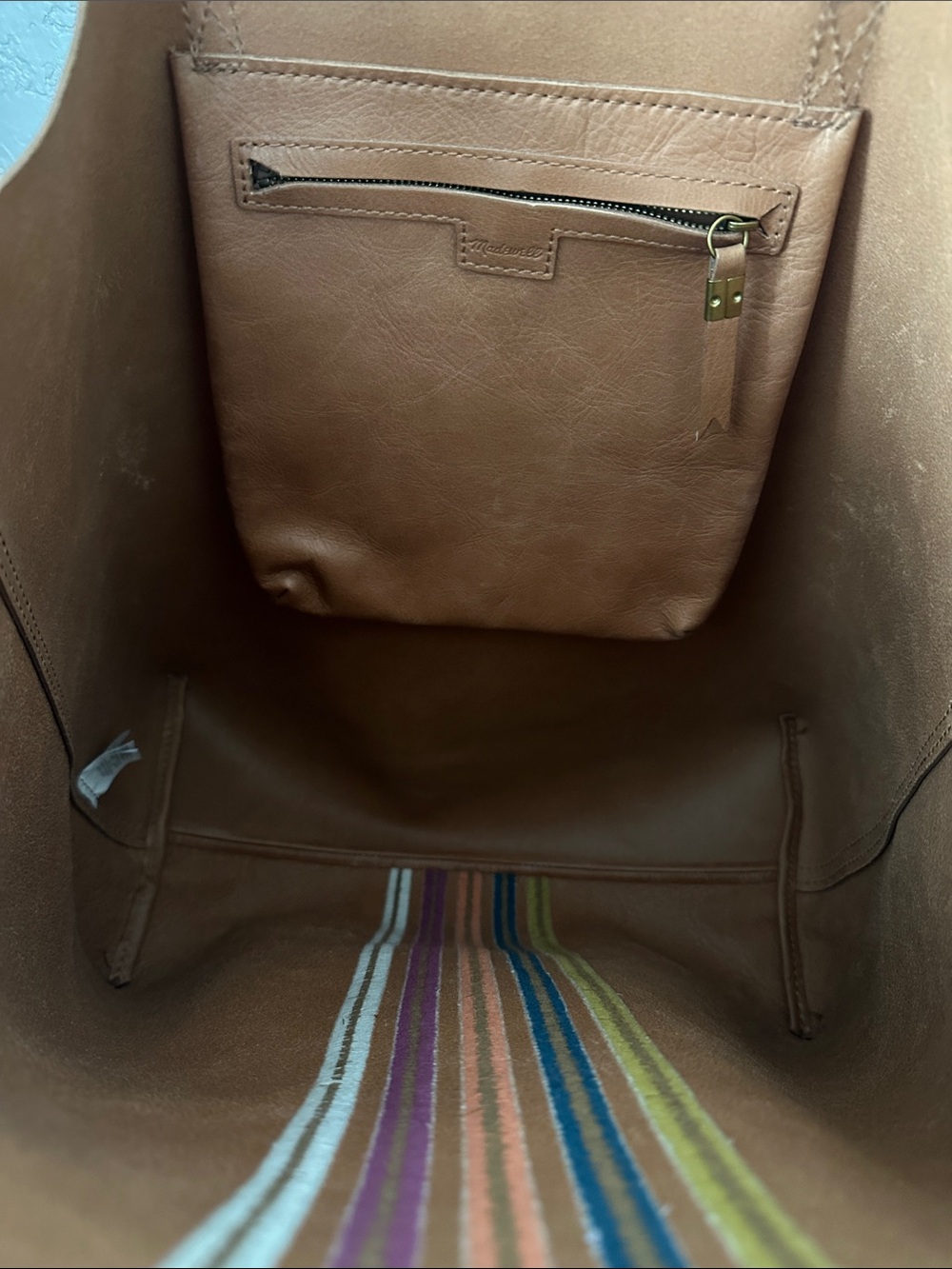 Madewell large tote with embroidered accent and interior zipper - Picture 2 of 3